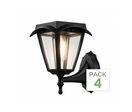Pack de  4 - Lanterne Solaire Connectée Murale RGBW IP54