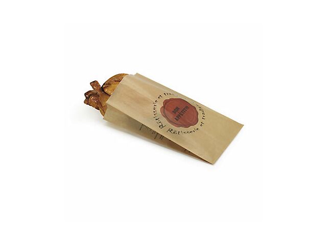 Sac thermoscellable pour poulet rôti - KRAFT + PP 18 x 35 x 6,5 cm