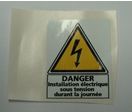 Etiquette Danger Installation sous tension durant la journée