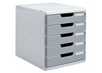 Multiform - Module de classement 5 tiroirs gris - Polystyrène - 32x28.8x35 cm - Durable et Organisé