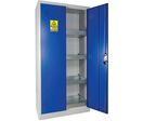 Trionyx - Armoire de stockage haute 2 portes - 1950x930x500 mm - 300L / 80L rétention - Acier Blanc/Bleu - Pour produits inflammables/toxiques