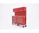 Servante d'atelier professionnelle MEGA - 16 tiroirs - avec panneau perforé et 2 armoires supérieures - XXL 2150 mm de largeur MW Tools GWB616ST