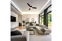 Ventilateur de Plafond LED 18W CCT Noir avec Télécommande Ø107cm