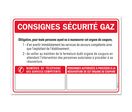 Consignes sécurité gaz