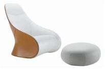 Fauteuil et pouf Derby