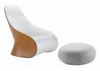 Fauteuil et pouf Derby