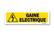 Panneau gaine électrique - Fond jaune