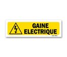 Panneau gaine électrique - Fond jaune