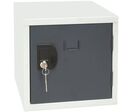 Manutan Expert - Casier Vestiaire Cube Individuel - 380x380x380mm - Anthracite/Gris Clair - Acier Époxy - Serrure à Clé - Livré Monté