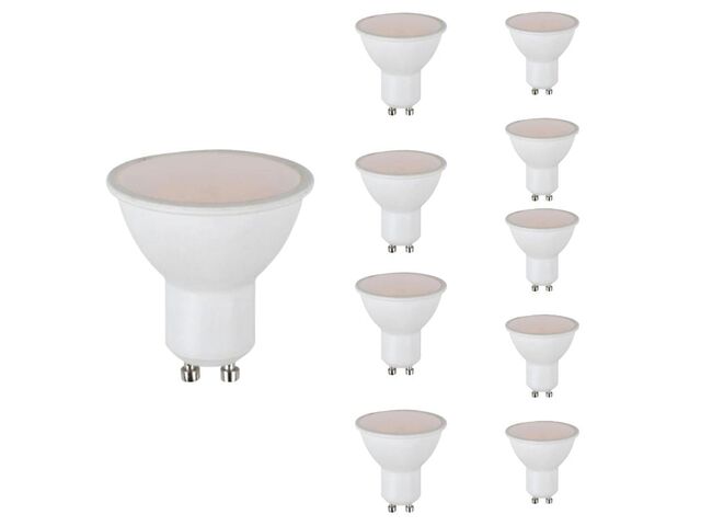 Ampoule LED GU10 4.5W - Pack de 10 - Blanc Chaud 2300K - 3500K