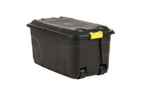 Strata - Bac de rangement noir 145L sur roulettes - Empilable - 940x520x450mm