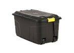 Strata - Bac de rangement noir 145L sur roulettes - Empilable - 940x520x450mm