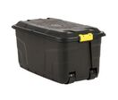 Strata - Bac de rangement noir 145L sur roulettes - Empilable - 940x520x450mm