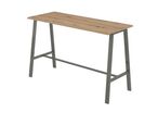 Hammerbacher - Table de réunion haute Mittis Minos - 175x68x104cm Chêne/Anthracite - Éco-responsable FSC