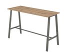 Hammerbacher - Table de réunion haute Mittis Minos - 175x68x104cm Chêne/Anthracite - Éco-responsable FSC