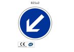Panneau B21a2 Contournement obligatoire par la gauche