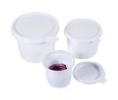 Pot et couvercle plastique blanc - 25 cl