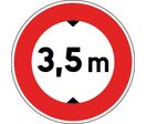 Panneau accès interdit aux véhicules d'une hauteur supérieure à - B12
