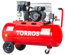 Compresseur mobile à entraînement par courroie à huile cuve 100 L 2,2 kW / 3 Ch 10 bars 400 l/min 230 V Torros TC1004010M