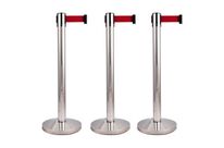 Poteau de guidage à sangle rétractable 2 m FIRST - Lot de 3