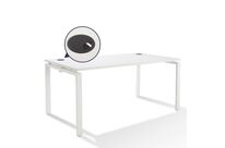 Bureau droit piètement métallique