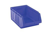 Manutan Expert - Lot de 4 Bacs à Bec Kangourou Bleu 52L - Plastique Haute Densité - Gerbable et Résistant Huiles/Graisses - Idéal Entrepôt