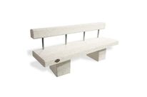 Banc Toledo 2000 béton blanc avec dossier