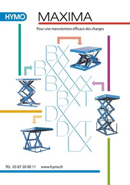 Tables élévatrices HYMO gamme MAXIMA