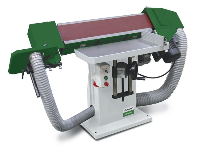 Ponceuse de chants oscillante longueur de ponçage 850 mm bande abrasive 150x2600 mm 3 kW 400V avec moteur séparé 0,25 kW Holzstar KSO1500F