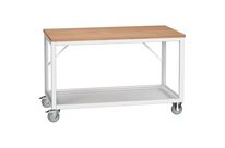 Bott - Établi mobile Verso 1500x800x930mm - Plateau Hêtre Multiplis - Charge 300kg - Gris Clair