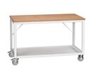 Bott - Établi mobile Verso 1500x800x930mm - Plateau Hêtre Multiplis - Charge 300kg - Gris Clair