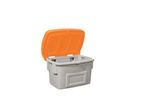 Bac à sable/sel SB 1000 en polyéthylène (PE), 1000 litres, couvercle orange