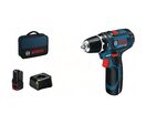 Bosch - Perceuse-visseuse sans fil GSR 12V-15 - 12V 2Ah Li-ion - 30 Nm - 1300 tr/min - Compacte et Puissante