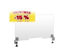 Séparation Plexi Bureau Fixation Etau Médian h.55 x l.70 cm