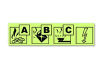 Panneau lutte incendie picto classe feu extincteur