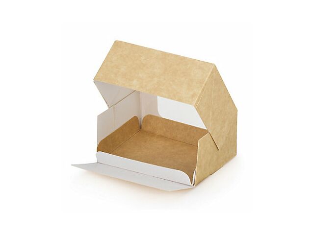 Boîte carton avec fenêtre et plateau support
