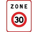 Panneau entrée d'une zone 30 - B30