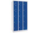 Manutan Expert - Vestiaire multicases 3x5 cases 300mm bleu - Acier époxy - 1800x885x500mm - Livré monté