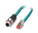 Câble Ethernet industriel M12 vers RJ45 CAT5 | NBC-P12MSD/5,0-93E/R4AC
