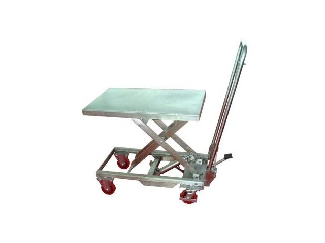 Table élévatrice manuelle INOX 100 à 200 kg