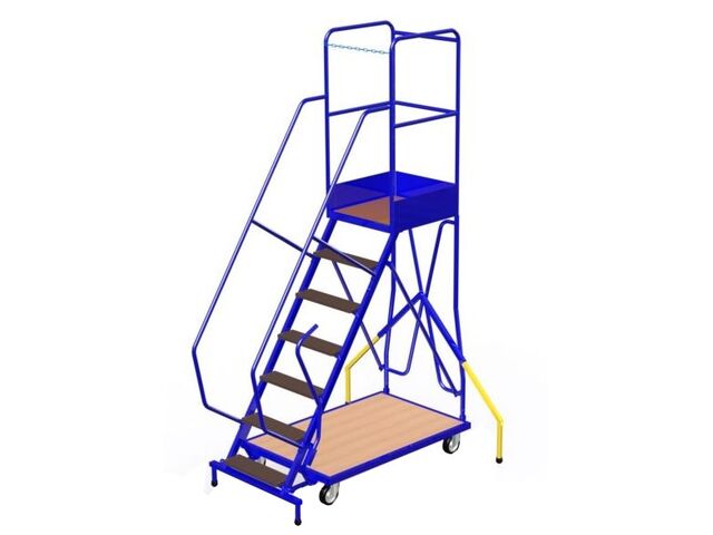 Escabeau mobile professionnel 7 marches