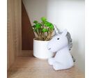 Veilleuse Licorne de nuit LED 14cm à Piles - Argent