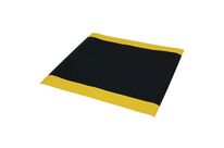 Manutan Expert - Tapis Anti-Fatigue Sécurité Granuleuse Noir/Jaune 91cm - PVC Ergonomique 10 Ans Garantie