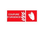 Panneau picto coupure d'urgence