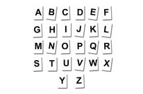 Lettre magnétique noir sur fond blanc - Hauteur 5 cm | A.A.I.S.