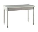 Hupfer - Table de travail inox L1000xP700xH900mm - Charge 150kg - 90% recyclé - Garantie 3 ans