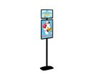 Porte-affiches Cadro-Clic® A3 + A2 sur pied H 180 cm Noir