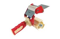 Manutan Expert - Dévidoir ruban adhésif de sécurité - Rouge - Acier/Plastique - Pour rouleau 75mm x 100m