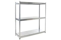 Manutan Expert - Rayonnage Charge Lourde Rapid 1 - 1980x1830x455mm - 3 Tablettes Zinguées - Montage Facile Sans Outils - 1500kg Charge Max