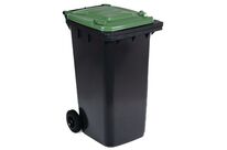 Manutan Expert - Poubelle de tri extérieur mobile - 240 L Vert - 2 roues basculantes - 67% recyclé